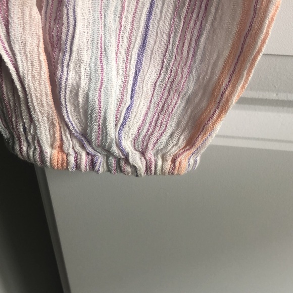 Cotton Gauze Square Neck Smocked Blouse - Picture 5 of 7